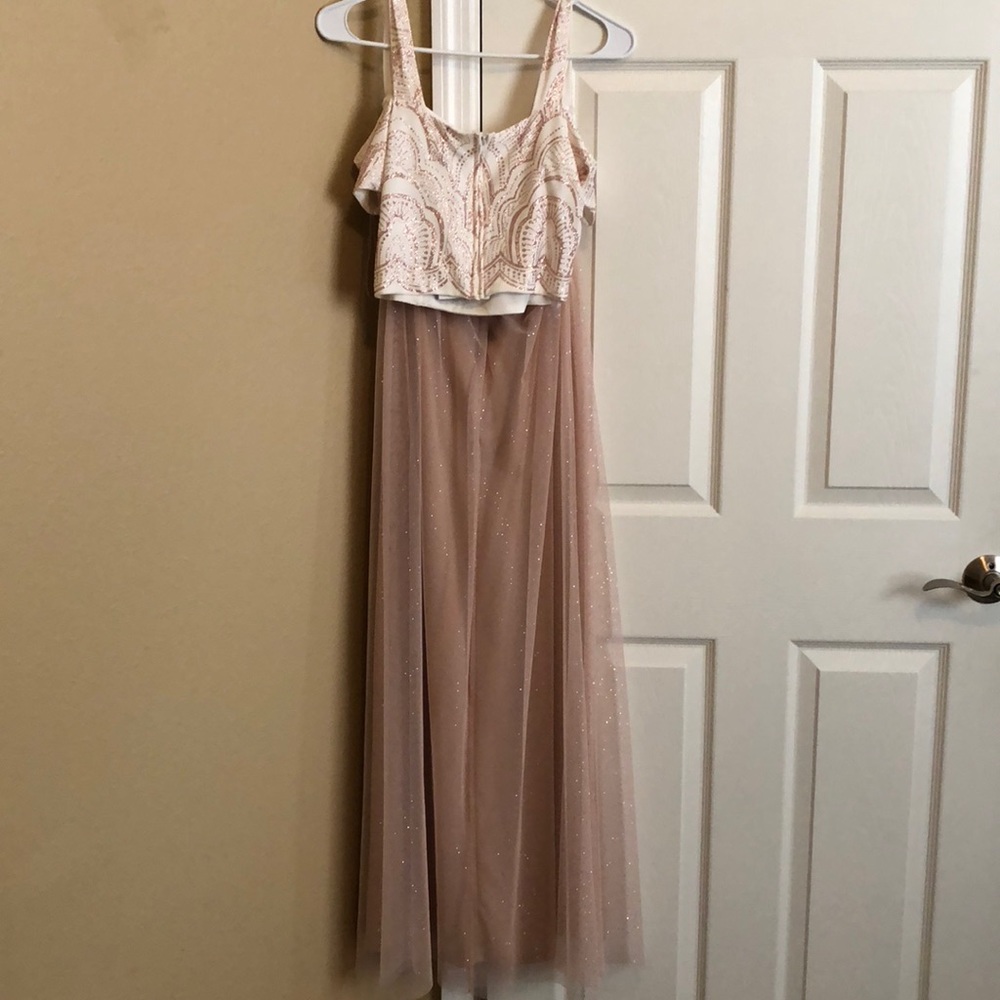 Pink Glitter Prom Dress